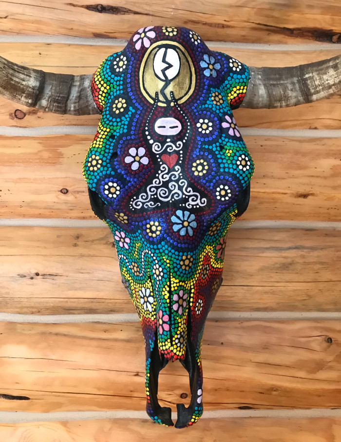 Marie Stewart Painted Skull - Prayer